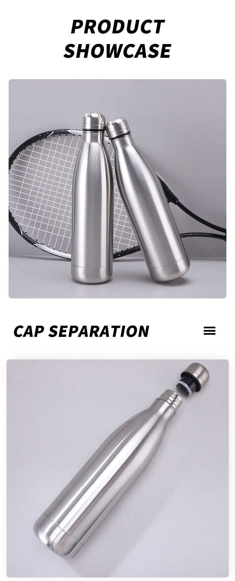 Stainless Steel Thermos with Storage